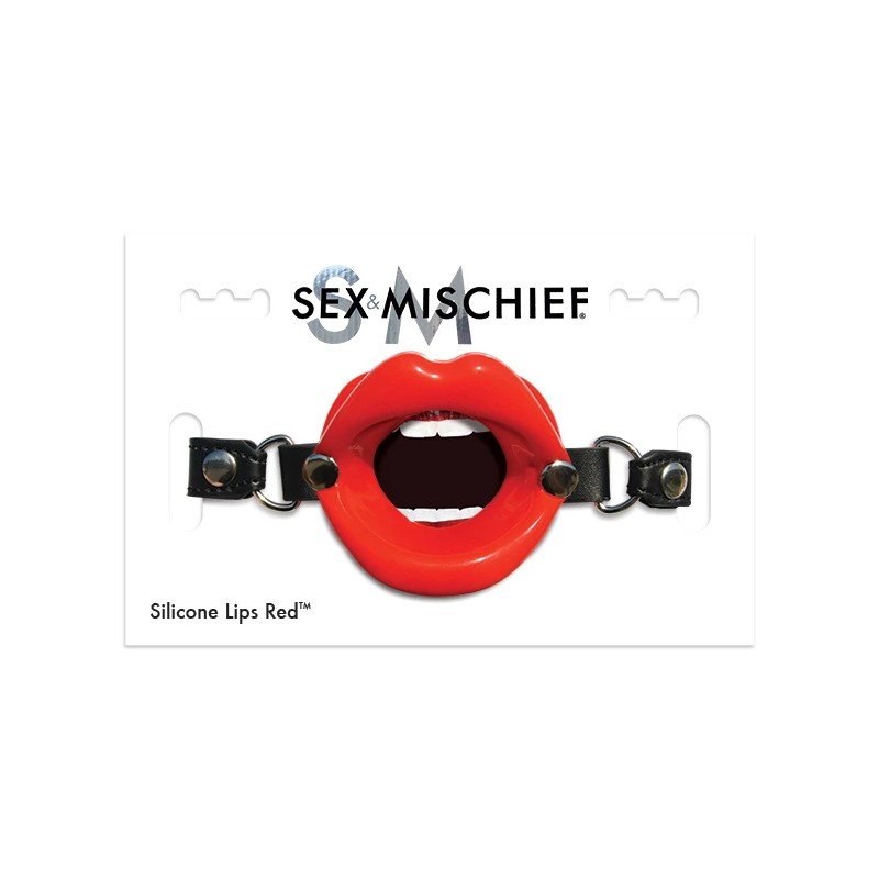 Knebel - S&M Silicone Lips Red